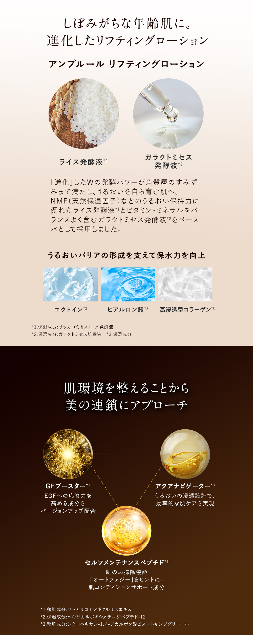しぼみがちな年齢肌に。進化したリフティングローション