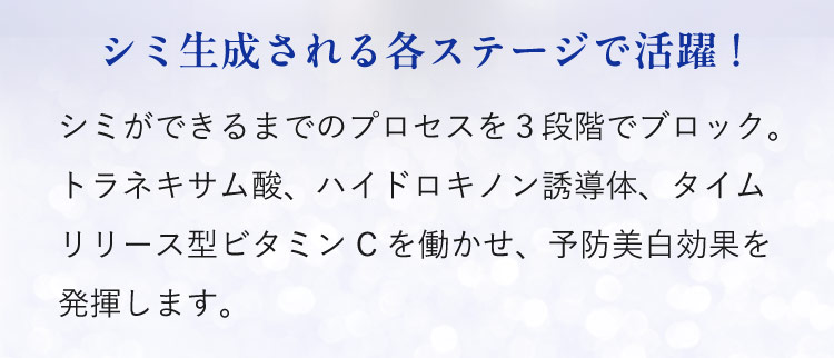 シミ⽣成される各ステージで活躍！