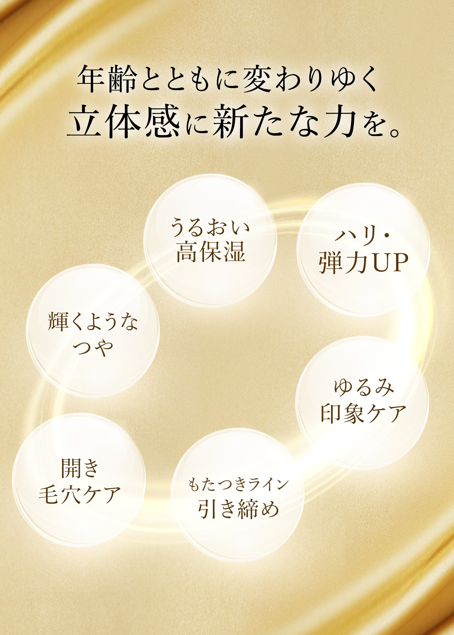 年齢とともに変わりゆく立体感に新たな力を