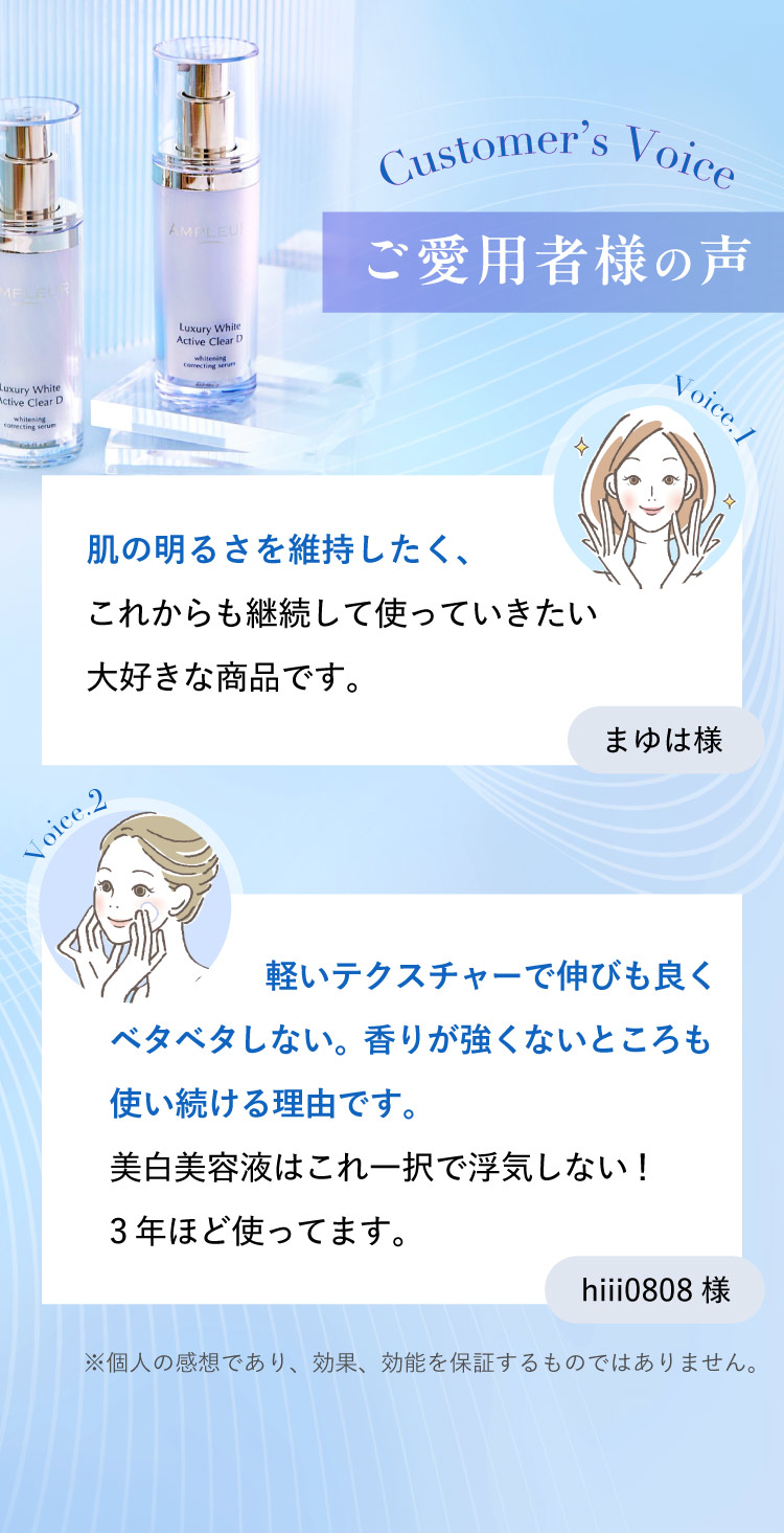ご愛用者の声