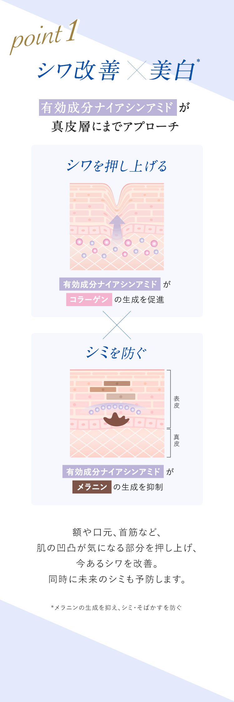 point1 シワ改善×美白