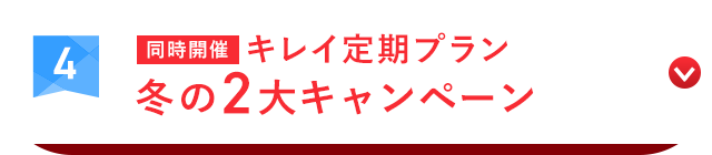 キレイ定期プラン冬の2大キャンペーン