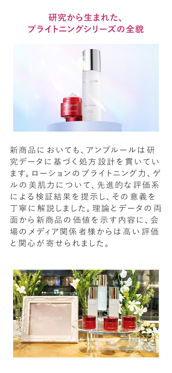 研究から​生まれた、​ブライトニングシリーズの​全貌​