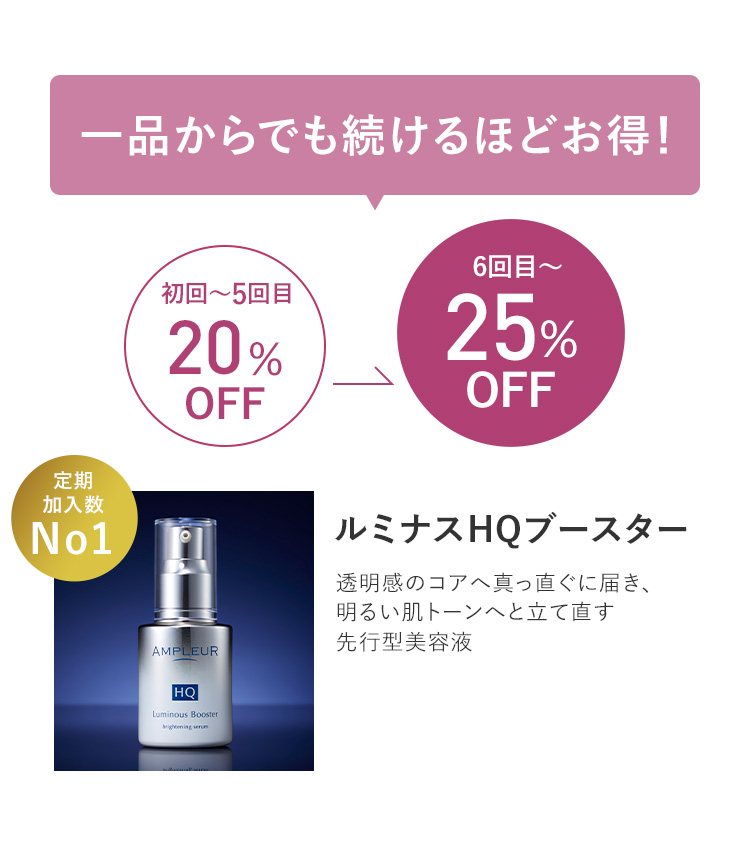 一品からでも続けるほどお得！