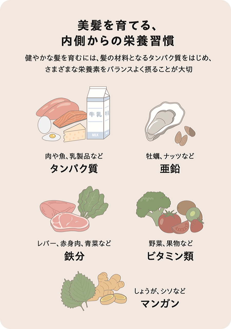 美髪を育てる、内側からの栄養習慣
